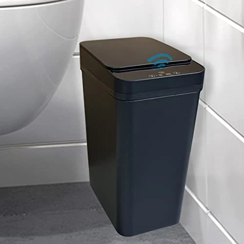 PKNOON Bathroom Trash Can Touchless 2.5 Gallon Self Sealing Trash Can Motion Sensor Trash Can Automatic Trash Cans With Lids Narrow Bedroom Garbage Bin Slim Trash Can For Bedroom Office (White) 5 PKNOON Bathroom Trash Can Touchless 2.5 Gallon Self Sealing Trash Can Motion Sensor Trash Can Automatic Trash Cans With Lids Narrow Bedroom Garbage Bin Slim Trash Can For Bedroom Office (White) - Image 5