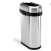 Simplehuman 50 Liter / 13.2 Gallon Slim Open Top Trash Can, Commercial Grade Heavy Gauge Brushed Stainless Steel