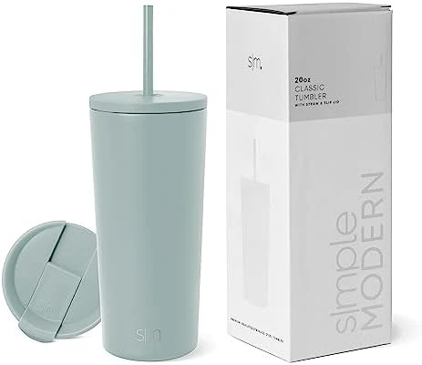Simple Modern Insulated Tumbler With Lid And Straw | Iced Coffee Cup Reusable Stainless Steel Water Bottle Travel Mug | Gifts For Women Men Her Him | Classic Collection | 24oz | Midnight Black 9 Simple Modern Insulated Tumbler With Lid And Straw | Iced Coffee Cup Reusable Stainless Steel Water Bottle Travel Mug | Gifts For Women Men Her Him | Classic Collection | 24oz | Midnight Black - Image 9