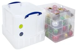 Really Useful Box 35 Litre Plastic Storage Box With XXL Lid And 4 Trays Clear -Brabantia Shop 31ywFMftSuL