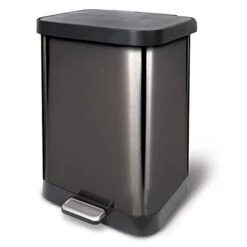 Glad Stainless Steel Step Trash Can With Clorox Odor Protection | Large Metal Kitchen Garbage Bin With Soft Close Lid, Foot Pedal And Waste Bag Roll Holder, 20 Gallon, Stainless -Brabantia Shop 31zI1O RM8L