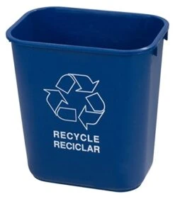 Carlisle FoodService Products 342913REC14 Plastic Recycle Deskside Wastebasket, 13 Quart, Blue -Brabantia Shop 41 auqSejpL