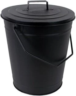 JVL Charnwood Coal Bucket Fire Fireside Log Holder 28 X 32cm With Handle & Lid -Brabantia Shop 41 r86ABM1L. AC