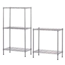 Susici 5 Shelf Adjustable Heavy Duty Storage Shelving Unit Changeable Assembly Floor Standing Carbon Steel Storage Organizer Wire Rack Black Perfect For Kitchen Office Garage Silver -Brabantia Shop 410ox1MmqxL