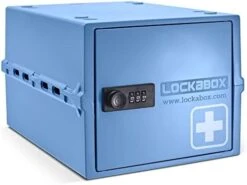 Lockabox One™ | Premium Medicine Lock Box For Medication, Vitamins & Supplements | One Size 12 X 8 X 6.6 Inches Externally (Medi Blue) -Brabantia Shop 410xCSgVEiL. AC