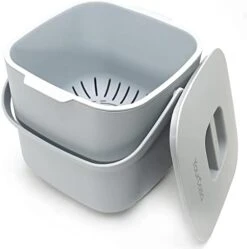 YourCasa® Compost Bin Kitchen With Lid - 1.85 Gallon - Countertop Composter For Organic Waste - Dishwasher Safe - Odour-Proof - Removable Inner Sieve - Indoor Trash Can Bucket Garbage (Grey) -Brabantia Shop 411kAdCE3iL. AC