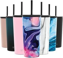 Simple Modern Insulated Tumbler With Lid And Straw | Iced Coffee Cup Reusable Stainless Steel Water Bottle Travel Mug | Gifts For Women Men Her Him | Classic Collection | 20oz | Sweet Taffy 24 Simple Modern Insulated Tumbler With Lid And Straw | Iced Coffee Cup Reusable Stainless Steel Water Bottle Travel Mug | Gifts For Women Men Her Him | Classic Collection | 20oz | Sweet Taffy -Brabantia Shop 412CRLl0CDL. AC