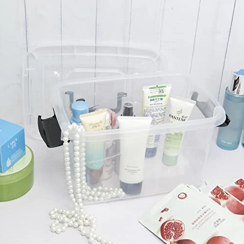 DynkoNA 6 Packs 6 Quart Clear Boxes, Plastic Small Storage Boxes With Lids 5 DynkoNA 6 Packs 6 Quart Clear Boxes, Plastic Small Storage Boxes With Lids - Image 5