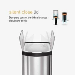Simplehuman 18 Liter / 4.8 Gallon Butterfly Lid Kitchen Step Trash Can, Brushed Stainless Steel -Brabantia Shop 413W2vt4oLL