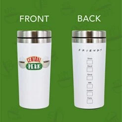 Paladone FRIENDS Central Perk Travel Mug, Insulated Stainless Steel, 450ml -Brabantia Shop 413cEZA2sxL