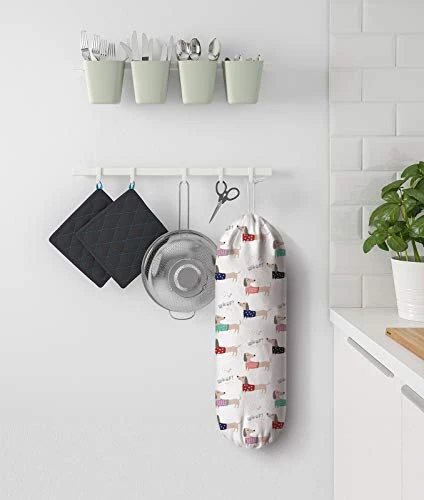 Dachshund Grocery Bag Storage Holder, Grocery Shopping Bags Carrier, Plastic Bag Dispenser, Organizer Recycling Grocery Pocket Containers For Home And Kitchen, 23x9 Inch 3 Dachshund Grocery Bag Storage Holder, Grocery Shopping Bags Carrier, Plastic Bag Dispenser, Organizer Recycling Grocery Pocket Containers For Home And Kitchen, 23x9 Inch - Image 3
