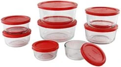 Pyrex Meal Prep Simply Store Glass Rectangular And Round Food Container Set (18-Piece, BPA-free), Multicolor -Brabantia Shop 413rIZ O4fL. AC