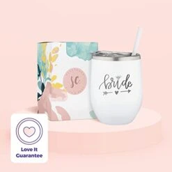 Stainless Steel Bride Engraved Tumbler Cup With Lid And Straw For Bride To Be - Gift For The Bride - Bridal Shower - Wedding - Engagement Party - Bachelorette Travel Tumbler - Travel Mug For Bride 15 Stainless Steel Bride Engraved Tumbler Cup With Lid And Straw For Bride To Be - Gift For The Bride - Bridal Shower - Wedding - Engagement Party - Bachelorette Travel Tumbler - Travel Mug For Bride -Brabantia Shop 414cic5WCSL