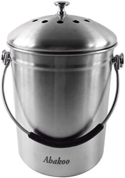 Abakoo 1.8 Gallon Compost Bin 304 Stainless Steel Kitchen Composter Waste Pail Indoor Countertop Kitchen Recycling Bin Pail - Includes 2 Filters 11 Abakoo 1.8 Gallon Compost Bin 304 Stainless Steel Kitchen Composter Waste Pail Indoor Countertop Kitchen Recycling Bin Pail - Includes 2 Filters -Brabantia Shop 415oX5c6MWL. AC