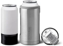 BrüMate Hopsulator Trio 3-in-1 Insulated Can Cooler For 12oz / 16oz Cans + 100% Leak Proof Tumbler With Lid | Can Coozie Insulated For Beer, Soda, And Energy Drinks (Matte Gray) -Brabantia Shop 415tkH9yIhL. AC