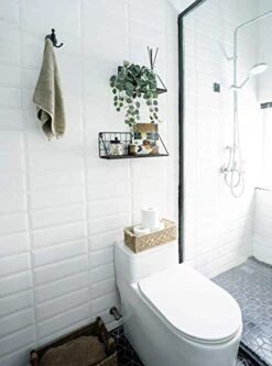 Mkono Wall Floating Shelves Set Of 2 Rustic Wood Bathroom Shelf (11.5" + 17.7"), Black Metal Wire Storage Display Shelving Room Recor For Bedroom Living Room Kitchen Office,Brown 8 Mkono Wall Floating Shelves Set Of 2 Rustic Wood Bathroom Shelf (11.5" + 17.7"), Black Metal Wire Storage Display Shelving Room Recor For Bedroom Living Room Kitchen Office,Brown -Brabantia Shop 4160EJQegHL