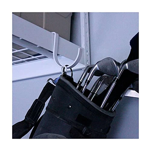 SafeRacks Deluxe Accessory Hook Package For Garage Storage - Heavy Duty Steel Utility Hangers For Wall Mount - Organize Tools, Ladders, Bikes - Hook Accessory For Ceiling And Wall Shelving - White 4 SafeRacks Deluxe Accessory Hook Package For Garage Storage - Heavy Duty Steel Utility Hangers For Wall Mount - Organize Tools, Ladders, Bikes - Hook Accessory For Ceiling And Wall Shelving - White - Image 4