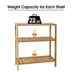 Kinsuite 3-Tier Bamboo Shelf Plant Flower Stand Storage Rack Bathroom Kitchen Living Room Holder -Brabantia Shop 416cLMHVyjL