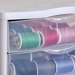 Sterilite 17918004 3 Drawer Unit, White Frame With Clear Drawers, Pack Of 4 -Brabantia Shop 416f0lLg98L