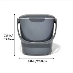 OXO Good Grips Easy-Clean Compost Bin, Charcoal - 0.75 GAL