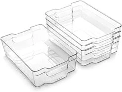 | Stackable Storage Bins, Medium - 4 Pack | The Stacker Collection | Clear Plastic Storage Bins | Organization And Storage Containers For Pantry & Fridge | Multi-Use Organizer Bins | BPA-Free 12 | Stackable Storage Bins, Medium - 4 Pack | The Stacker Collection | Clear Plastic Storage Bins | Organization And Storage Containers For Pantry & Fridge | Multi-Use Organizer Bins | BPA-Free -Brabantia Shop 418 kljI6aS. AC