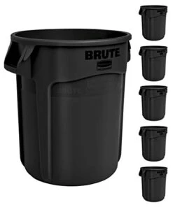 Rubbermaid Commercial Products BRUTE Heavy-Duty Trash/Garbage Can, 20-Gallon, Gray, Wastebasket For Home/Garage/Mall/Office/Stadium/Bathroom, Pack Of 6 -Brabantia Shop 418cnkXMCpL