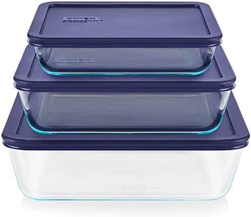 Pyrex Simply Store 6-Pc Glass Food Storage Container Set With Lid, 7-Cup, 4-Cup, & 2-Cup Round Glass Storage Containers With Lid, BPA-Free Lid, Dishwasher, Microwave And Freezer Safe 10 Pyrex Simply Store 6-Pc Glass Food Storage Container Set With Lid, 7-Cup, 4-Cup, & 2-Cup Round Glass Storage Containers With Lid, BPA-Free Lid, Dishwasher, Microwave And Freezer Safe - Image 10