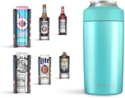 Frost Buddy Universal Can Cooler - Fits All - Stainless Steel Can Cooler For 12 Oz & 16 Oz Regular Or Slim Cans & Bottles - Stainless Steel (Camo Flag) -Brabantia Shop 418tz0BDL. AC