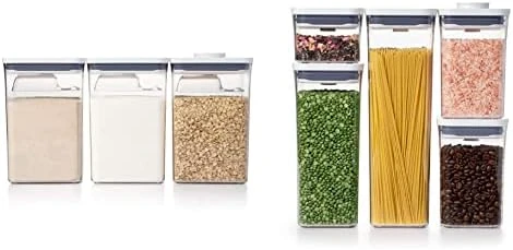 OXO Good Grips 6 Piece(3 Containers & 3 Scoops) Large Canister Set With Scoops, 4.4 Qt Each, White 7 OXO Good Grips 6 Piece(3 Containers & 3 Scoops) Large Canister Set With Scoops, 4.4 Qt Each, White - Image 7