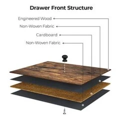 SONGMICS Narrow Dresser, Vertical Storage Unit With 4 Fabric Drawers, For Small Spaces And Gaps, Metal Frame, Slim Storage Tower, For Living Room, Laundry, Closet, Rustic Brown And Black ULGS041B01 -Brabantia Shop 4190FlNaIXL