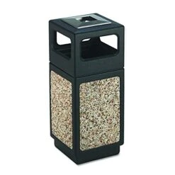 Safco Products Canmeleon Outdoor/Indoor Recessed Panel Trash/Garbage Can 9476BL; Black; Decorative Fluted Panels; 38-Gallon Capacity 23 Safco Products Canmeleon Outdoor/Indoor Recessed Panel Trash/Garbage Can 9476BL; Black; Decorative Fluted Panels; 38-Gallon Capacity -Brabantia Shop 4192rwpkkmL