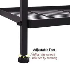 5-Wire Shelving Metal Storage Rack Shelves, Standing Storage Shelf Units For Laundry Bathroom Kitchen Pantry Closet(Black) -Brabantia Shop 4198M84ydqL