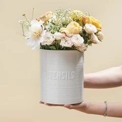 LIFVER Kitchen Untensil Holder, 7.1″ Extra-Large Ceramic Stable Utensil Holder For Kitchen Counter, White Utensil Crock For Vintage Farmhouse Kitchen Décor, With Table-Protection Cork Mat -Brabantia Shop 419IrYaPDlL