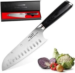 Damascus Chef Knife 7.5", Kitchen Gadgets, German HC Stainless Steel Cooking Knife With Pakkawood Handle, Premium Magnetic Gift Box,Great Gift Choice. -Brabantia Shop 419PkFQXiAS. AC