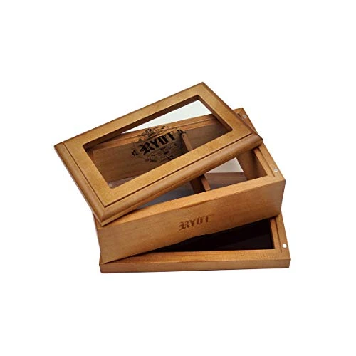 3x5” Glass Top Box In Natural | Premium Wooden Box Perfect For Sifter - Monofilament Mesh Screen - Glass Base Tray - Prep Card - Pollen Catcher - Storage Divider 2 3x5” Glass Top Box In Natural | Premium Wooden Box Perfect For Sifter - Monofilament Mesh Screen - Glass Base Tray - Prep Card - Pollen Catcher - Storage Divider - Image 2