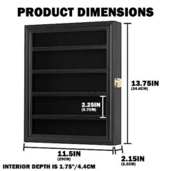 Minifigures Dimensions Display Case Thimble Wall Cabinet LG-CN30 (Black) -Brabantia Shop 419UZQBX9oL