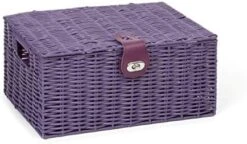 ARPAN Medium Resin Woven Storage Basket Box With Lid & Lock - Black -Brabantia Shop 419VKCQyeeL. AC