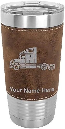 LaserGram 20oz Vacuum Insulated Tumbler Mug, Truck Cab, Personalized Engraving Included (Faux Leather, Gray) 15 LaserGram 20oz Vacuum Insulated Tumbler Mug, Truck Cab, Personalized Engraving Included (Faux Leather, Gray) - Image 15