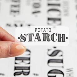 154 Farmhouse Food Storage Labels For Pantry Containers, Preprinted Black On Clear All Caps Household Stickers + Expiration Dates + Numbers For Kitchen Organization Jars (Water Resistant) -Brabantia Shop 419zllugtML