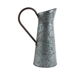 DII Galvanized Metal Decor, Rustic Farmhouse, Pitcher, Silver