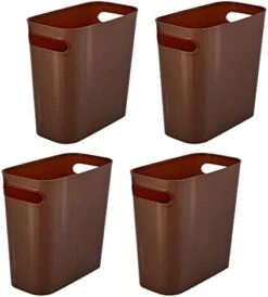 Vtopmart 4 Pack Plastic Small Trash Can, 1.5 Gallon/5.7 L Office White Bin With Built-in Handle, Slim Waste Basket For Bathroom, Bedroom, Home Office, Living Room, Kitchen -Brabantia Shop 41AR9Jw04L. AC