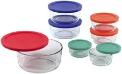Pyrex Meal Prep Simply Store Glass Rectangular And Round Food Container Set (18-Piece, BPA-free), Multicolor -Brabantia Shop 41Abn8OvvL. AC