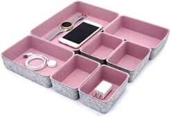 Welaxy Drawer Organizers Bins Felt Storage Bin Office Organizer Shallow Small Desk Organizer Trays Draw Dividers 7-piece (Turquoise) -Brabantia Shop 41Aj YNCTML. AC