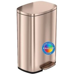 ITouchless SoftStep 13.2 Gallon Kitchen Step Trash Can With Odor Filter, 50 Liter Rose Gold Stainless Steel Pedal Garbage Bin For Home, Office, Business, Silent And Gentle Lid Open And Close, 13 Gal -Brabantia Shop 41Ar2x2JVBL 1