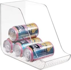 MDesign Small Plastic Water Bottle Stackable Storage Organization Bin With Open Front For Kitchen Refrigerator, Freezer, Pantry, Holds 12 Bottled Drinks/Beverages, Ligne Collection, Clear -Brabantia Shop 41Asvwy0WKL. AC