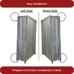 Formosa Covers | The Original Storage Shelving Unit Cover, Keep Garage, Closet, Medical Office, Kitchen, Yard Neat | Wire Steel Metal Shelf Accessories Fits Racks 48" W X 24 D X 72H (Cover Only Grey) -Brabantia Shop 41AuQXsdriL