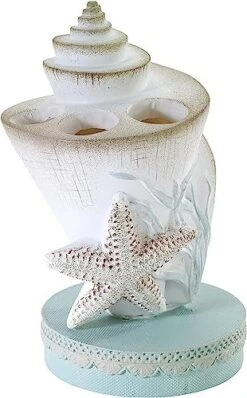 Avanti Linens - Waste Basket, Decorative Trash Can For Home Or Office, Farmhouse Chic Bathroom Accessories (Farmhouse Shell Collection) -Brabantia Shop 41BEO0bd6 L. AC