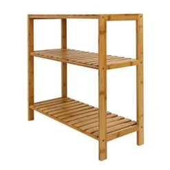 Bamboo Shelf Bathroom 3-Tier Storage Shelves Stand Rack Multifunctional Shelving For Bedroom Kitchen Living Room -Brabantia Shop 41BbG1C0FtL