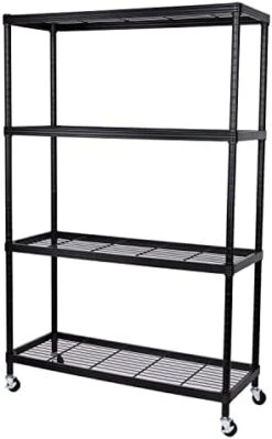 Seville Classics 5-Tier Wire Shelving With Wheels, 5-Tier, 30"" W X 14"" D (NEW MODEL), Chrome Plating, Plated Steel -Brabantia Shop 41BnXJ6tsML. AC