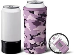 BrüMate Hopsulator Trio 3-in-1 Insulated Can Cooler For 12oz / 16oz Cans + 100% Leak Proof Tumbler With Lid | Can Coozie Insulated For Beer, Soda, And Energy Drinks (Matte Gray) -Brabantia Shop 41CKRuap5wL. AC